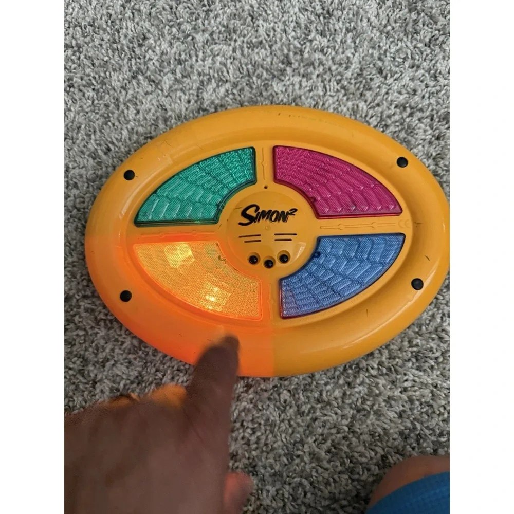 Simon 2 Electronic Memory Matching Game Hasbro Double-Sided Works Perfectly